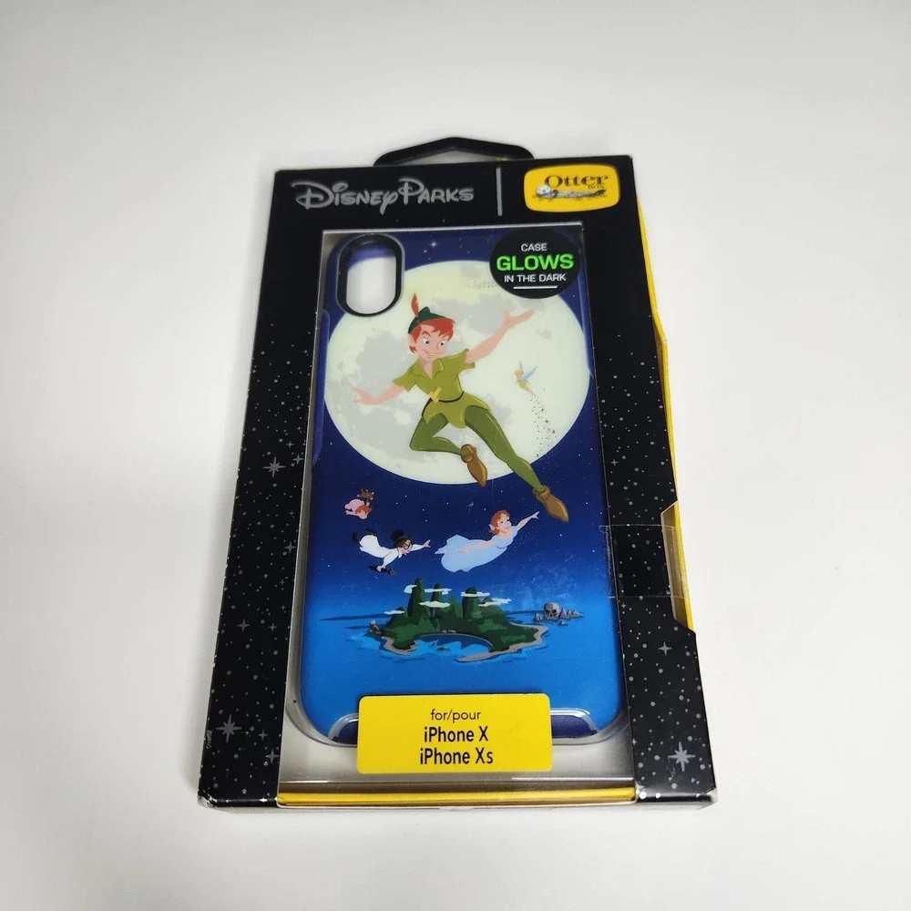 Disney Parks OtterBox Peter Pan Glow in the Dark Case iPhone X Xs Symmetry Blue